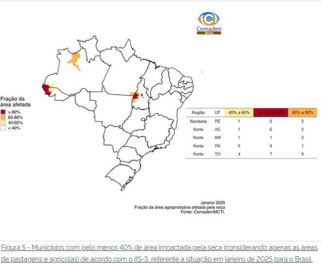 secas,vegetação,agricultura, impactos.